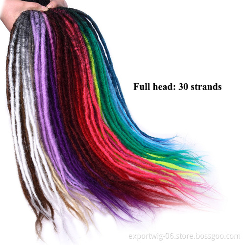 Dreadlocks Locs Crochet Hair Extension Blonde Dread Locs Faux Locs Braiding Hair Solid And Ombre Color Synthetic Fiber Dreadlocs